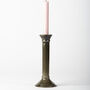 Handmade Dark Green Ceramic Tall Taper Candlestick, thumbnail 1 of 3