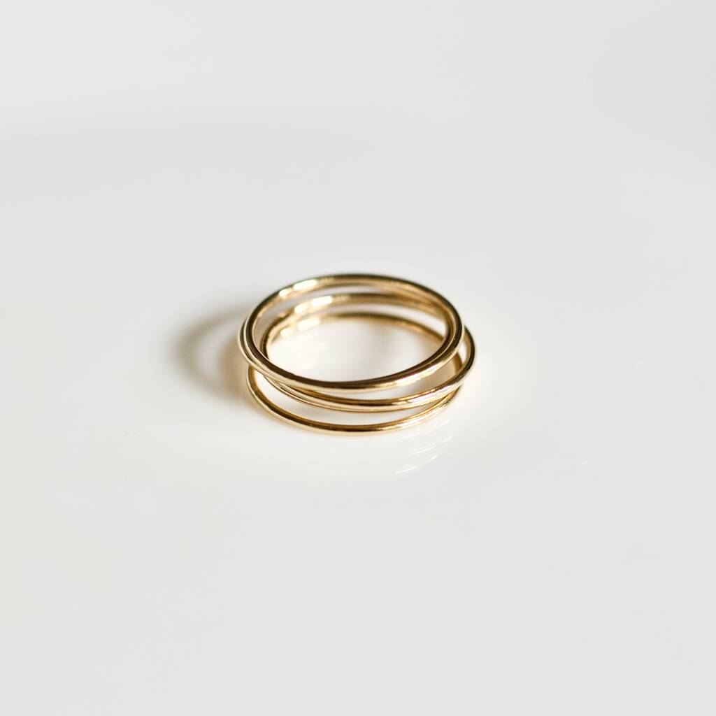 Thin And Dainty Gold Filled Stacking Ring By Tesoro London
