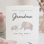First Mother's Day Elephant's Card For Grandma Or Nan, thumbnail 1 of 7