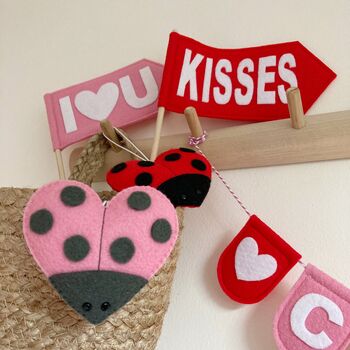 Love Bug Heart Felt Decoration, 5 of 5