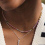 Personalised Beaded Necklace Sterling Silver, thumbnail 1 of 4