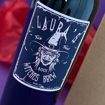 Personalised Witches Brew Halloween Wine Bottle, 2 of 6