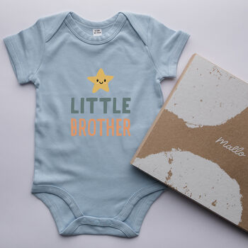 Organic Cotton Little Brother Baby Grow, 3 of 6