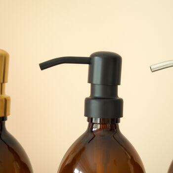 Refillable Amber Bottle With Metal Pump, 6 of 10
