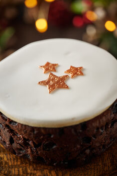 Iced Top Christmas Cake Round, 2 of 5