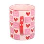 Love Yourself Checkered Mug With Heart Handle, thumbnail 2 of 3