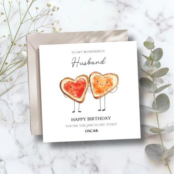 Pun Birthday Card, Toast Pun Husband Card, Any Relationship, 2 of 5