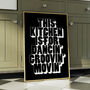 This Kitchen Is For Dancin' Groovin' Movin' Poster Wall Art Family Funk Trendy Kitchen Home Print, thumbnail 3 of 7