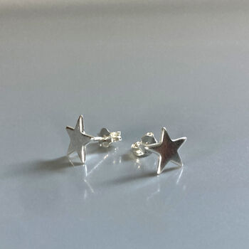 Sterling Silver Star Stud Earrings, 4 of 5