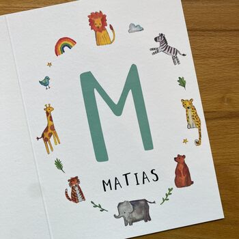 Personalised Alphabet Initial Name Card, 9 of 10