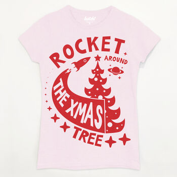 Rocket Around The Christmas Tree Women's T Shirt, 5 of 7