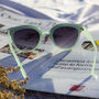 Front Lens Rounded Sunglasses In Green, thumbnail 3 of 3