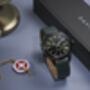 Propulsion Swiss Watch With Classic Green Strap, thumbnail 2 of 7