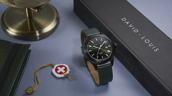 Propulsion Swiss Watch With Classic Green Strap, 2 of 7