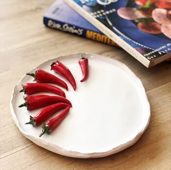 Gifts For Foodies: Seven Handmade Ceramic Chillies Dish, 2 of 7