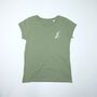 Women's Wave Wranglers Organic T Shirt Soft Green, thumbnail 2 of 9