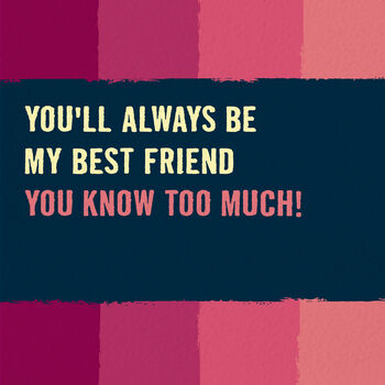 ‘Best Friend’ Funny Friendship Card, 2 of 4