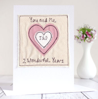 Personalised Couples Initials Wedding Anniversary Card, 6 of 12