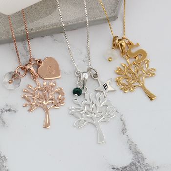 Personalised Tree Of Life Necklace With Birthstone, 12 of 12