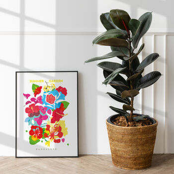 Summer Garden Bangalore Illustrated Art Print, 2 of 3