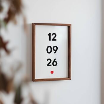 Personalised Special Date Framed Print, 5 of 9