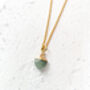 Aventurine Heart Necklace 18k Gold Plated Christmas Gift Present, thumbnail 1 of 5