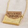 Personalised Anniversary Envelope Necklace With Charm, thumbnail 5 of 7