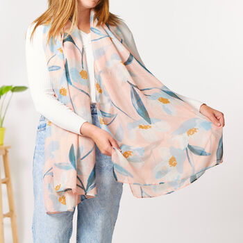 Watercolour Floral Sketch Scarf, 3 of 7