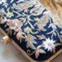 Meena Navy Blue Silk Embroidered Clutch, thumbnail 4 of 4