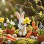 Handmade Felt Delilah Bunny Easter Decoration, thumbnail 2 of 9