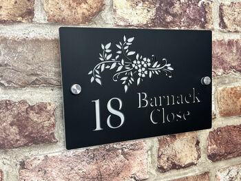 Personalised Floral Style Design House Sign Acrylic, 3 of 6