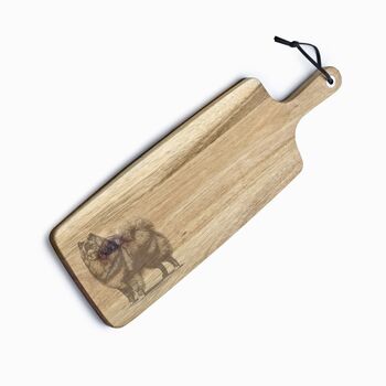Personalised Finnish Lapphund Engraved Acacia Serving Board, 2 of 8