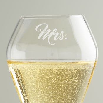 Mr And Mrs Tulip Champagne Flute Set, 5 of 5