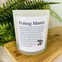 Funny Personalised Fishing Positive Affirmation Candle, thumbnail 2 of 10