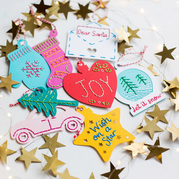 Stitchmas Decorations Embroidery Kit, 4 of 4