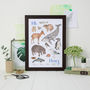 Personalised Animal Alphabet Print Unframed, thumbnail 8 of 12