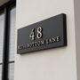Personalised House Sign With Wood Effect Lettering, thumbnail 1 of 10