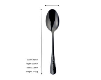 Personalised Black Dessert Spoon With Free Engraving, 3 of 3