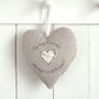 Personalised Linen Heart Anniversary Or Engagement Gift, thumbnail 6 of 11