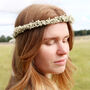 Dried Gypsophila Flower Crown Wedding Hair Accessory, thumbnail 2 of 5