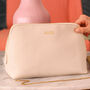 Personalised Cream Date Travel Wash Make Up Bag, thumbnail 7 of 10