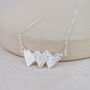 Sterling Silver Triple Heart Necklace, thumbnail 1 of 4