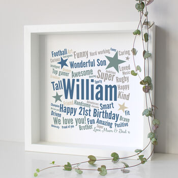 Personalised 70th Birthday Word Art Gift, 4 of 7