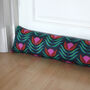 Draught Excluder, Navy 70's Bloom Fabric, Made To Size, thumbnail 3 of 3
