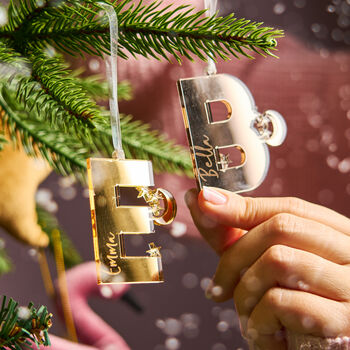 Personalised Mirrored Christmas Decoration, 2 of 2