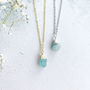 Personalised March Birthstone Aquamarine Necklace, thumbnail 9 of 9