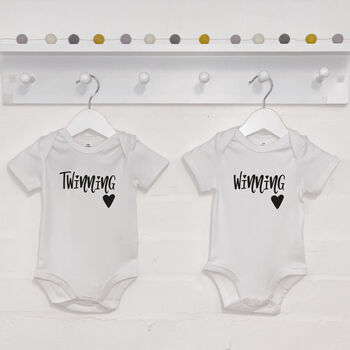 Twinning Is Winning Babygrow Set For Twins, 2 of 4