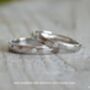 Millgrain Platinum Wedding Band With Hammered Effect, thumbnail 5 of 5