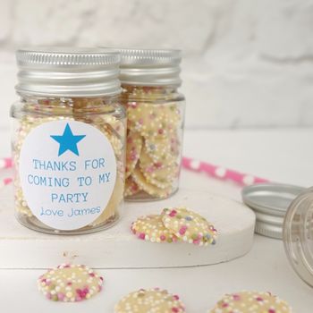 Personalised Party Bag Gifts Favour Jars X5, 2 of 5