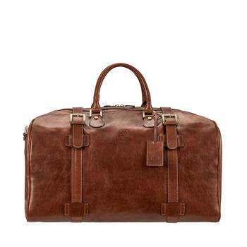 Personalised Leather Large Travel Bag 'Flero Large' By Maxwell Scott ...